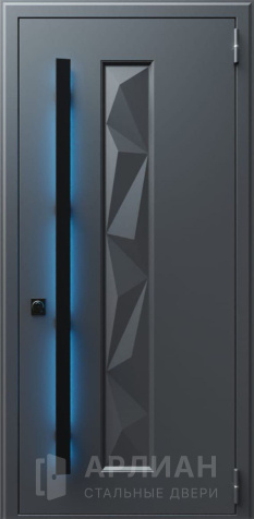 Фото «Наружная дверь с молдингом и покрытием графит №592»